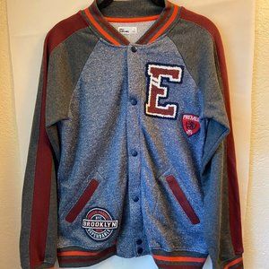 Epic Thread Boys Patches Bomber Jacket Charcoal L